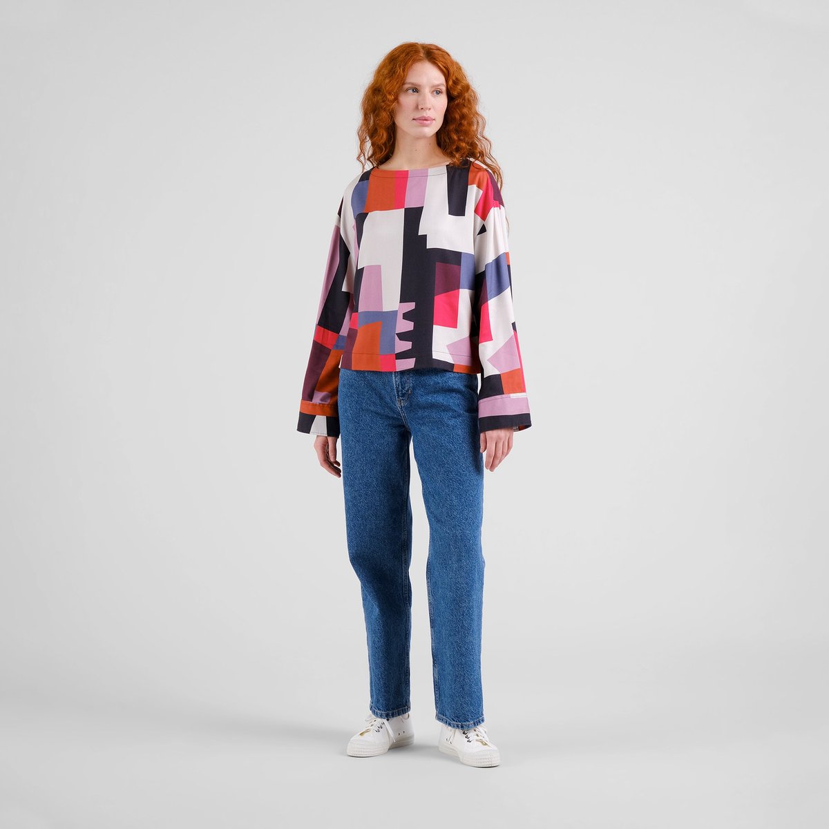 Top Udda Abstract Chaos Multi Color