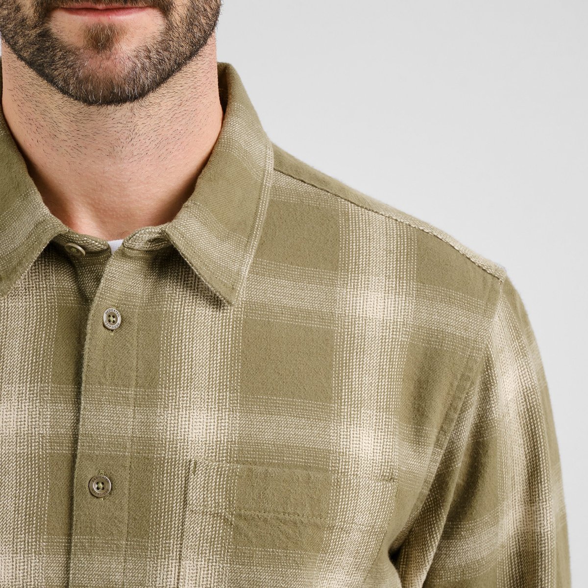 Shirt Rute Flannel Shadow Check Leaf Green