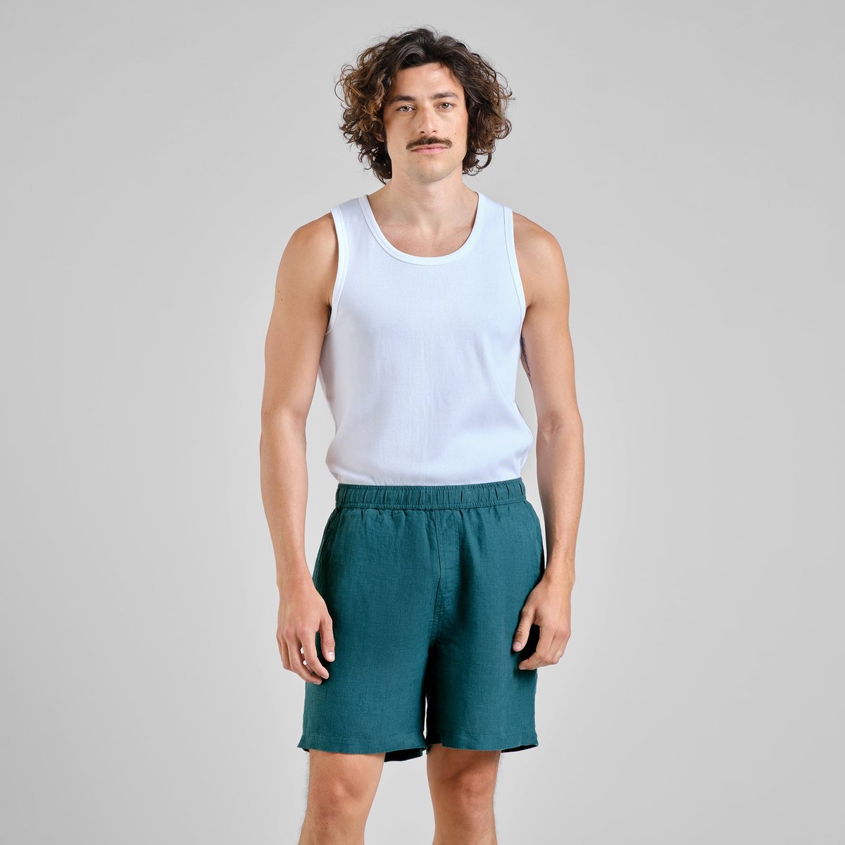 Shorts Sibbarp Linen Mediterranea Green