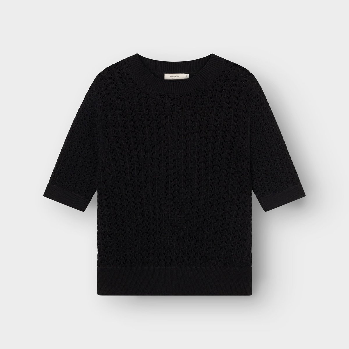 Knitted T-shirt Flen Crochet Black