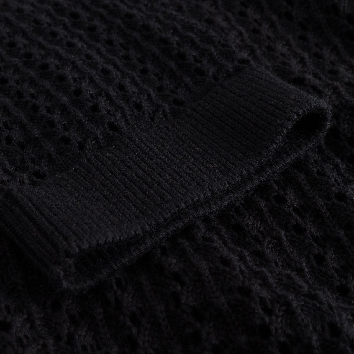 Knitted T-shirt Flen Crochet Black