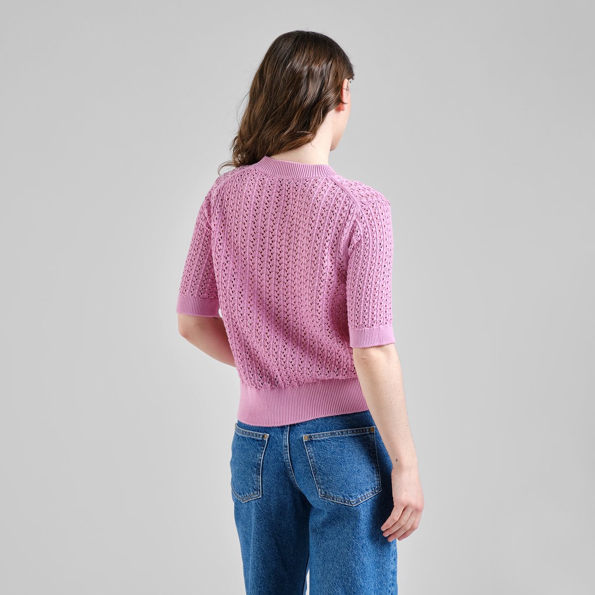 Knitted T-shirt Flen Crochet Moonlite Pink