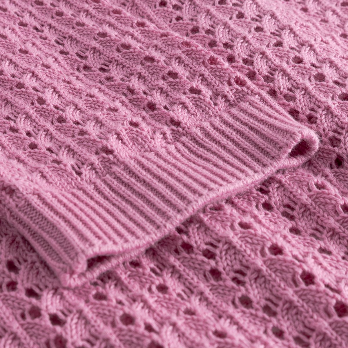 Knitted Cardigan Rosendal Crochet Moonlite Pink