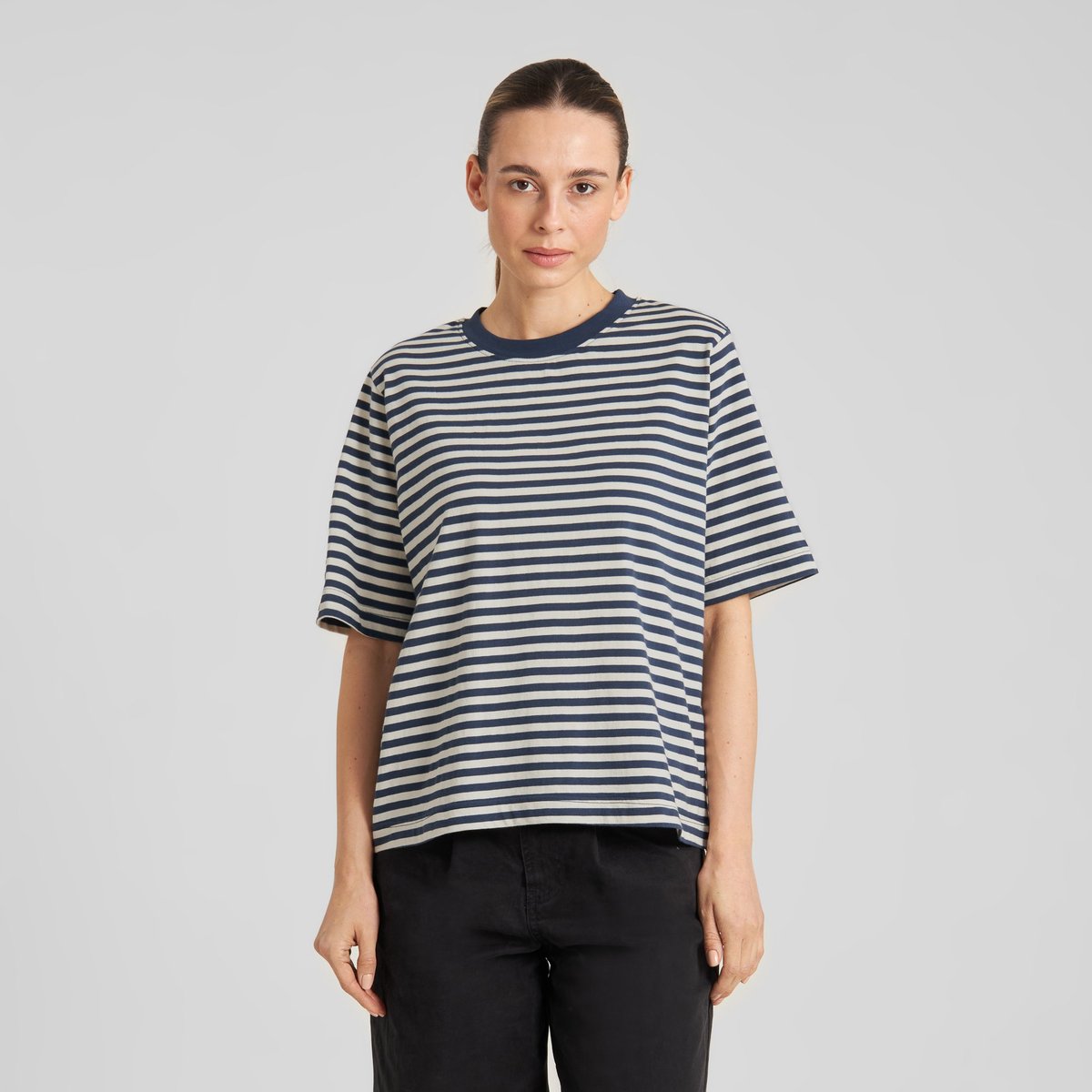 T-shirt Vadstena Stripes Insignia Blue