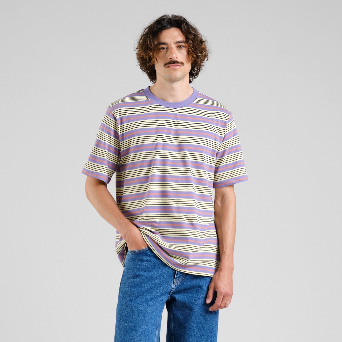 T-shirt Gustavsberg Retro Stripe Haze Purple