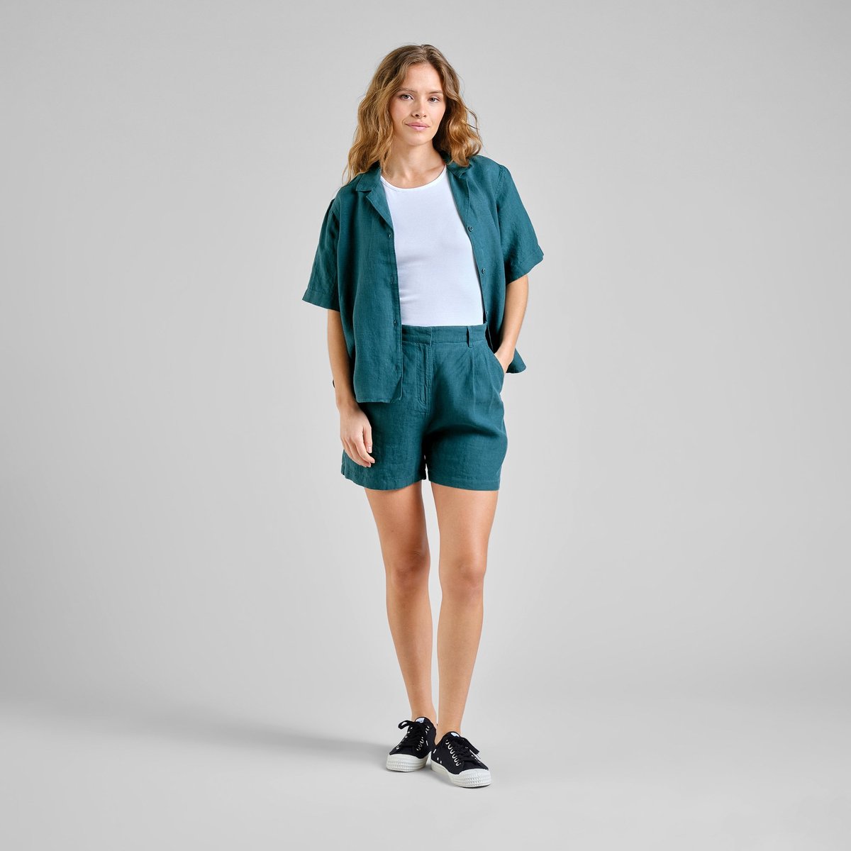 Shirt Torup Linen Mediterranea Green