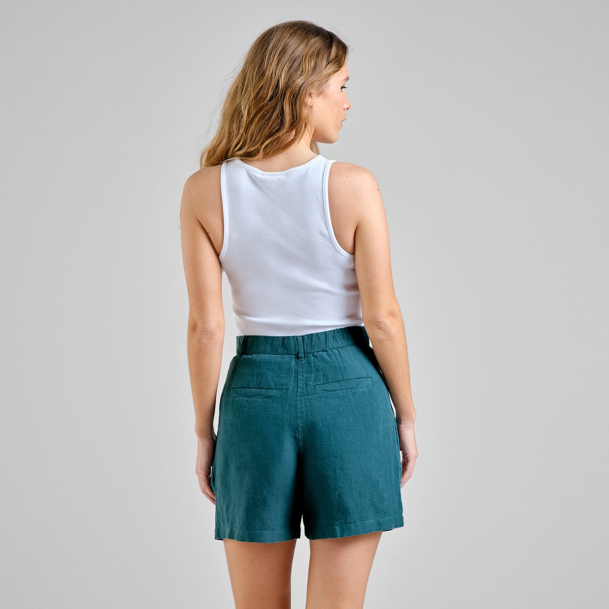 Shorts Djupvik Linen Mediterranea Green