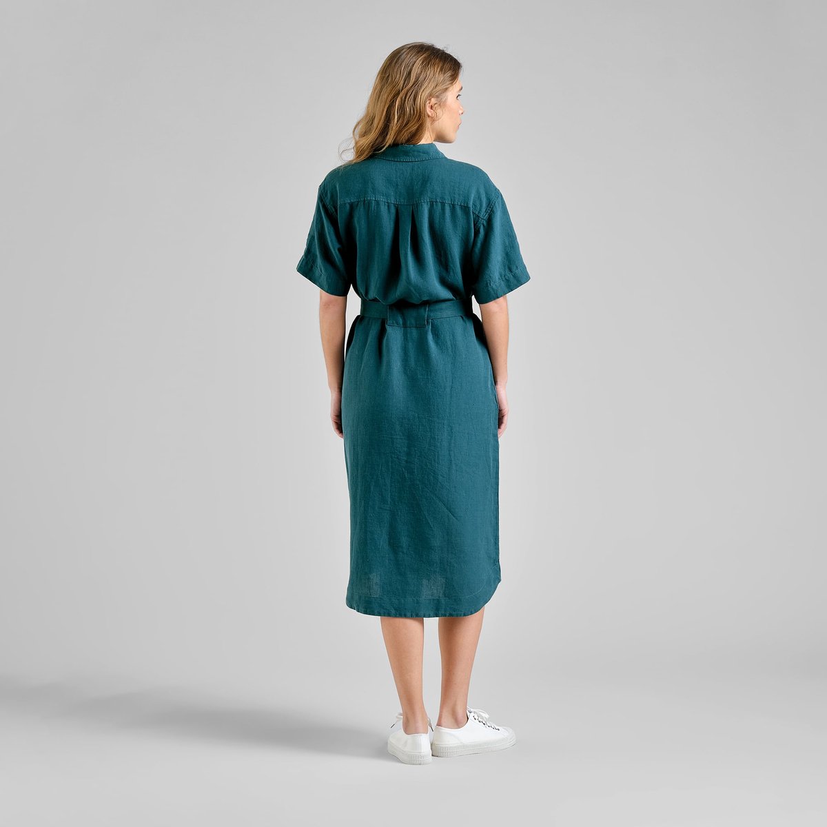 Shirt Dress Ripa Linen Mediterranea Green