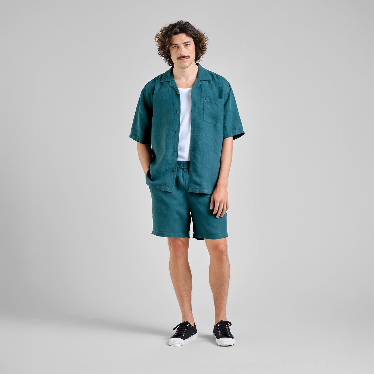 Shirt Marstrand Linen Mediterranea Green