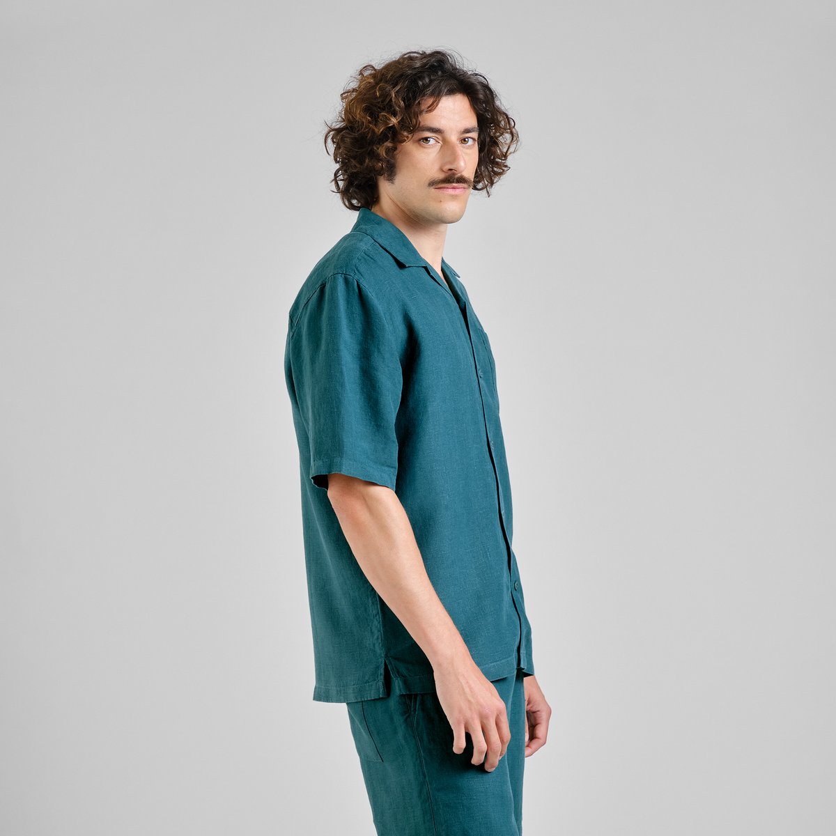 Shirt Marstrand Linen Mediterranea Green