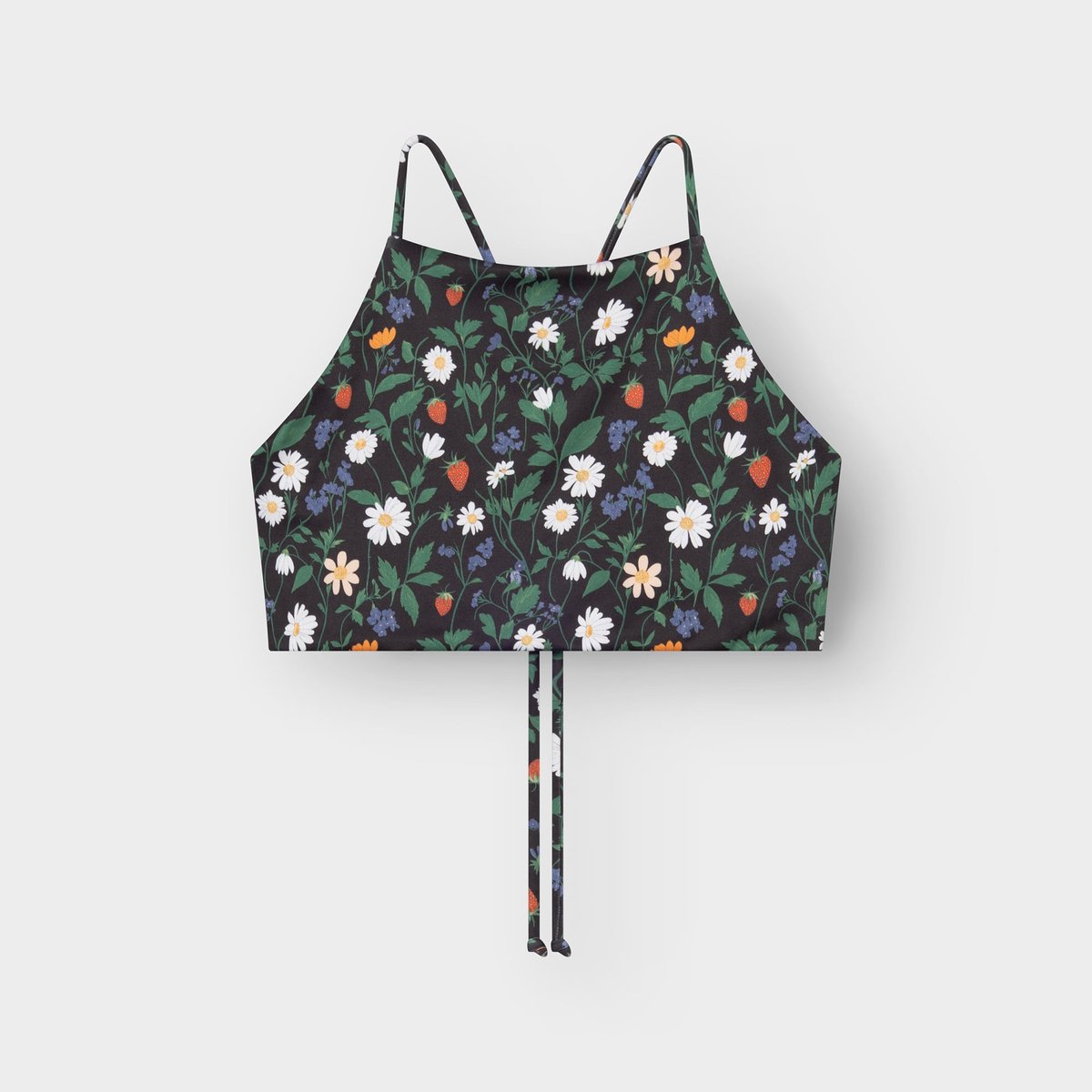 Bikini Top Orust Strawberry Field Black