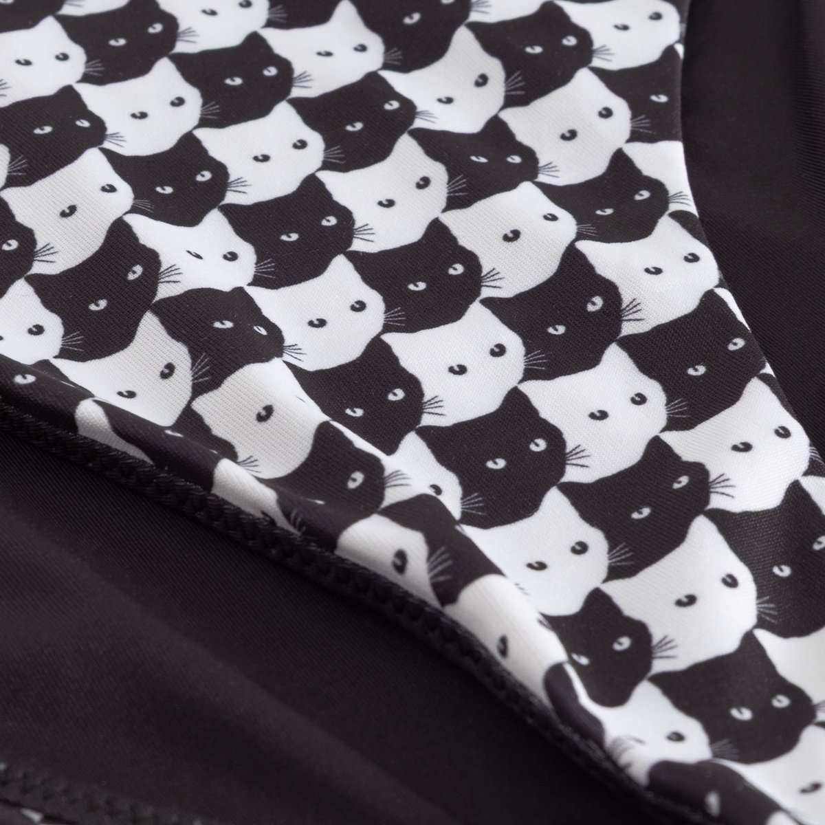 Bikini Bottoms Sanda Pepita Cats Black