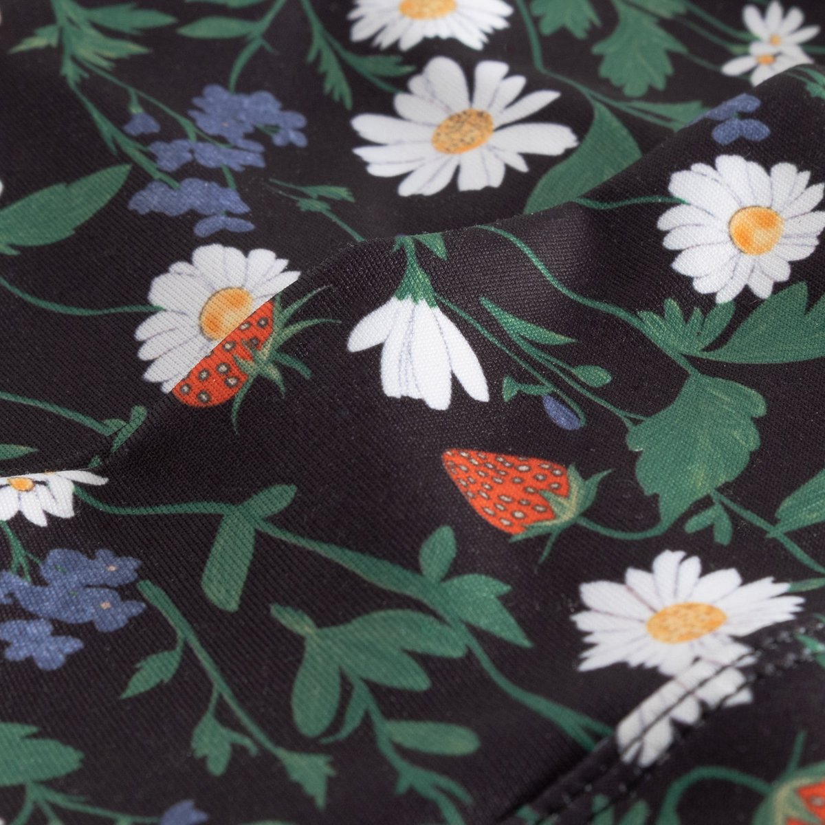 Bikini Pants Slite Strawberry Field Black