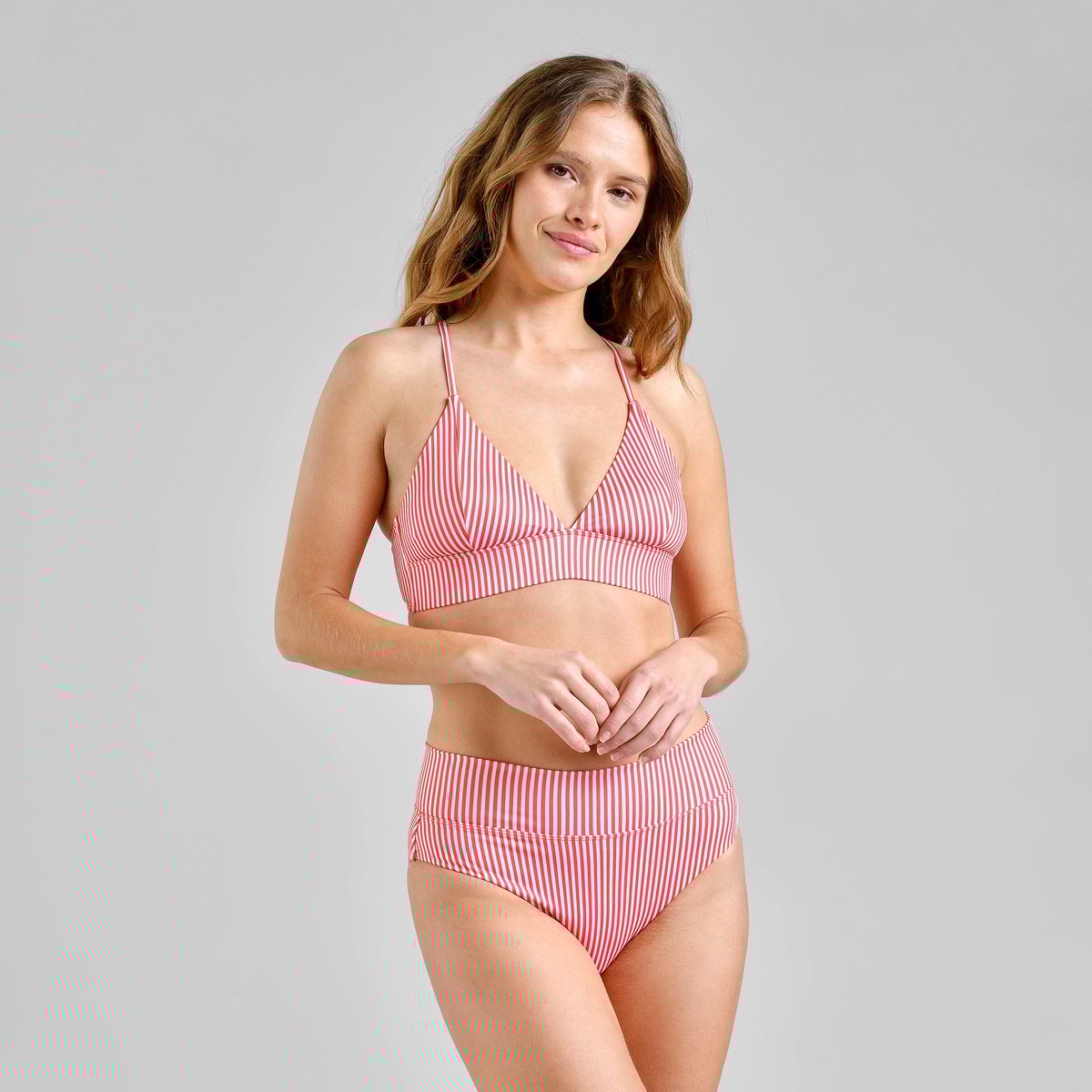 Bikini Top Alva Thin Stripe Grenadine Red