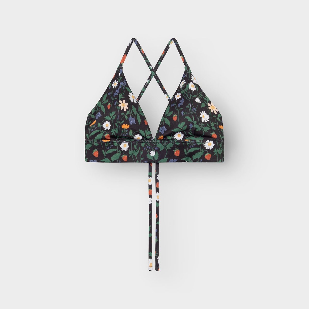 Bikini Top Alva Strawberry Field Black
