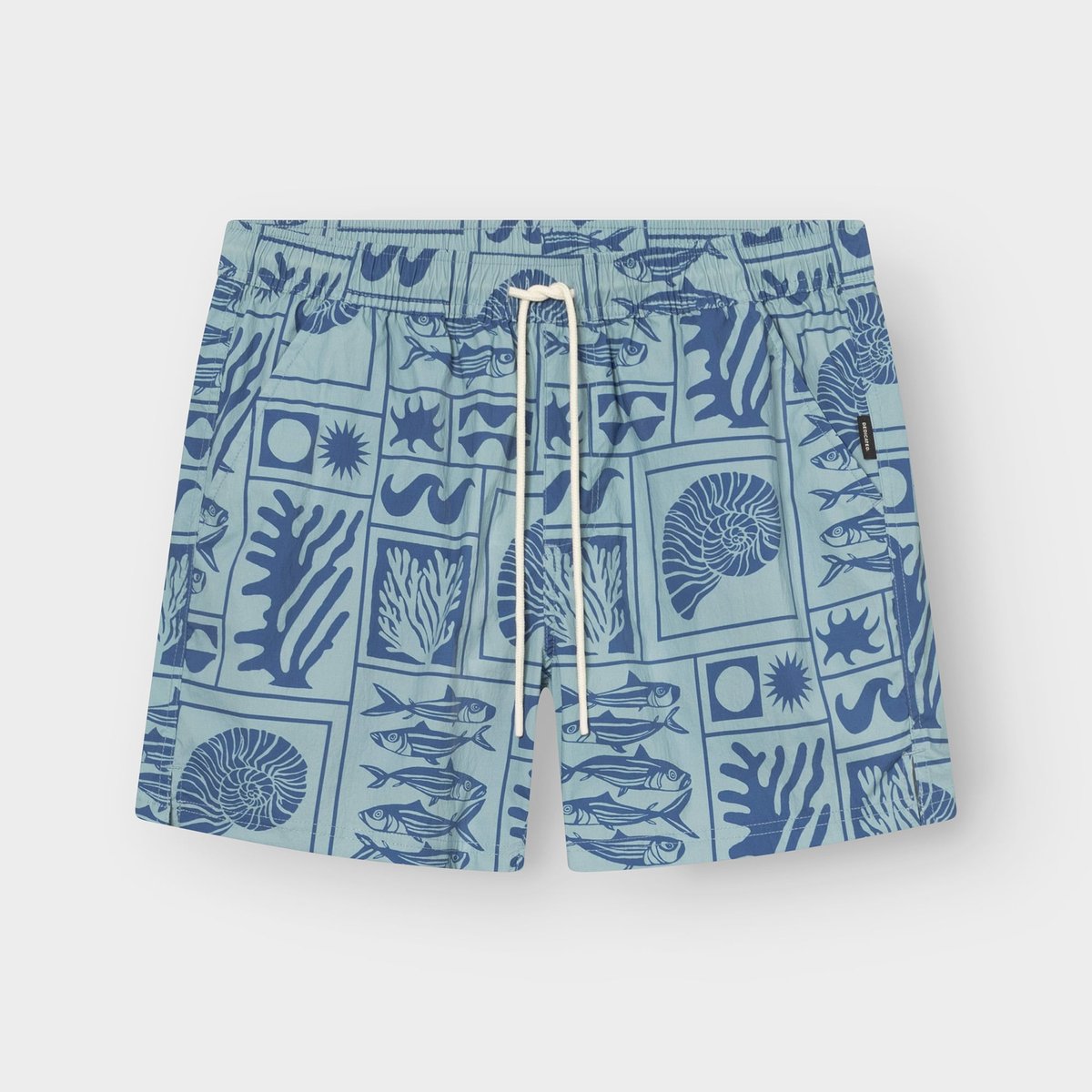 Swim Shorts Birka Ocean Squares Blue