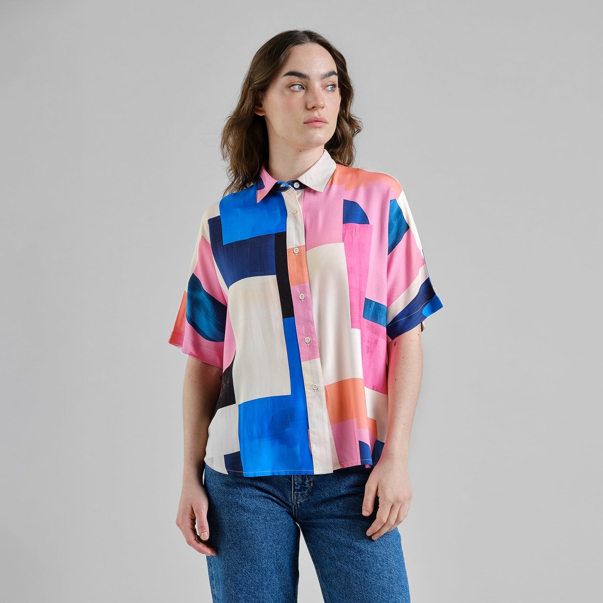 Shirt Alsvik Abstract Block Multi Color
