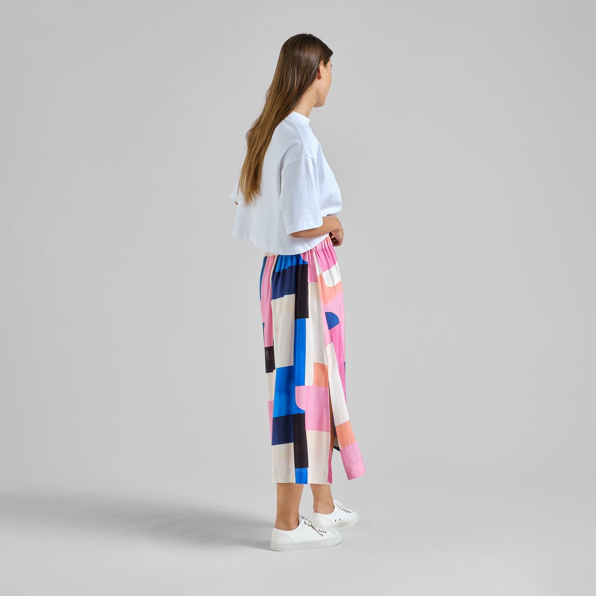 Skirt Viken Abstract Block Multi Color