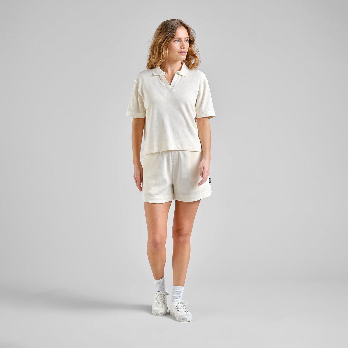 Top Nykil Waffle Off-White