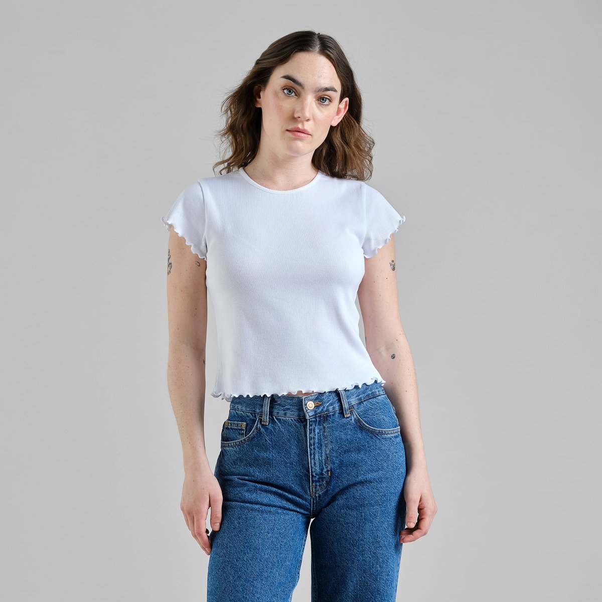 Rib Top Ven White