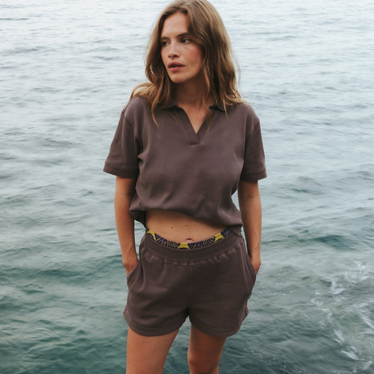 Shorts Aspudden Waffle Sparrow Brown