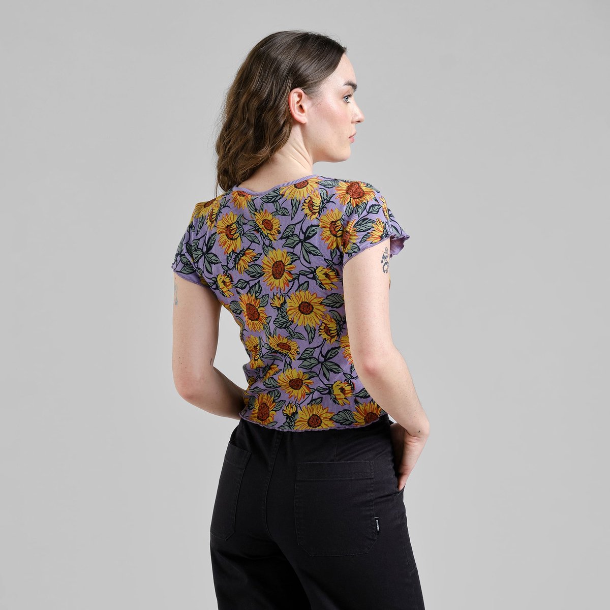 Rib Top Ven Sunflower Haze Purple