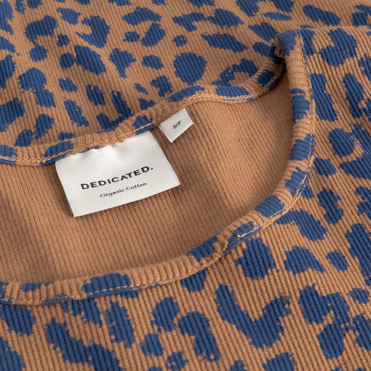 Rib Top Ven Leopard Light Brown