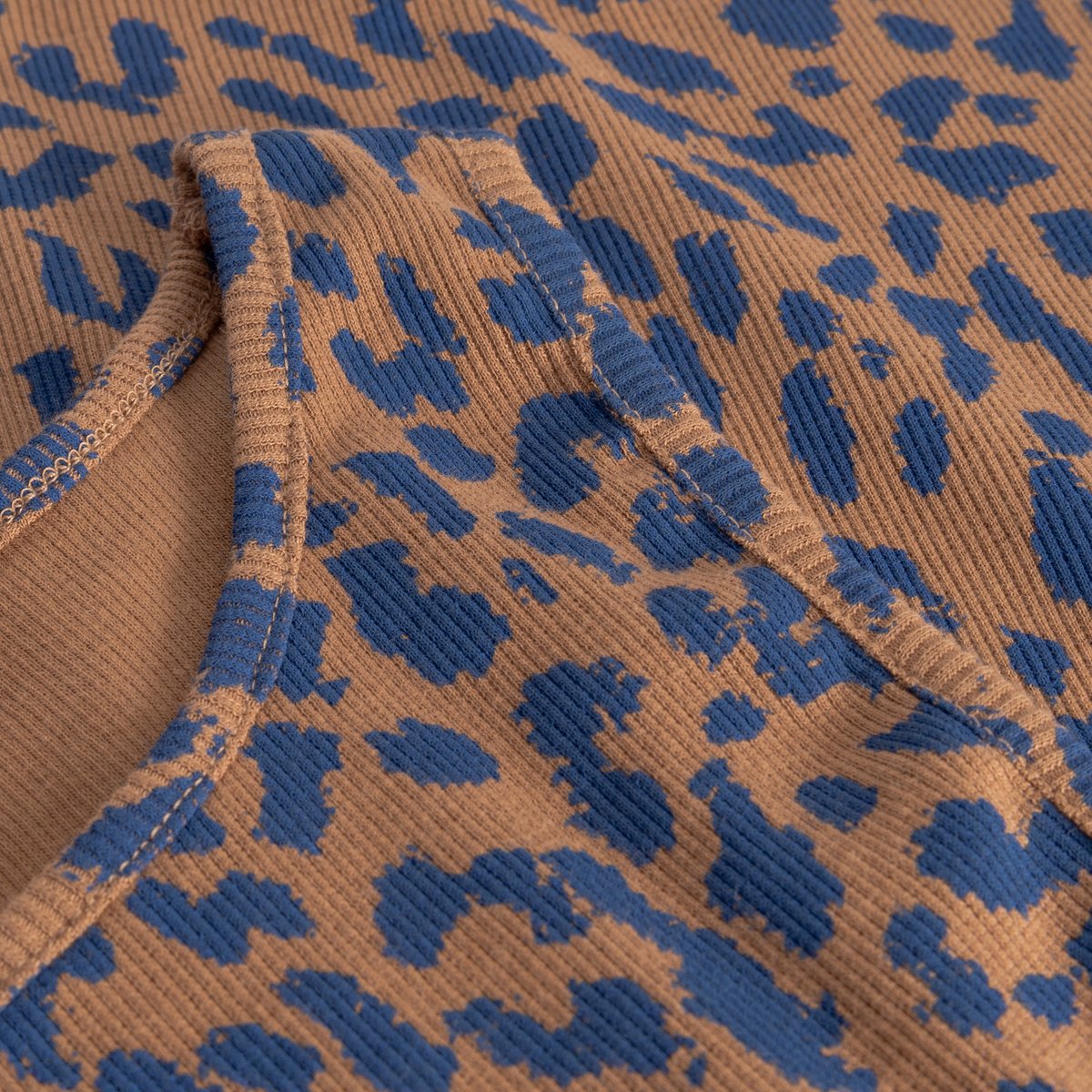 Rib Top Valdermarsvik Leopard Light Brown