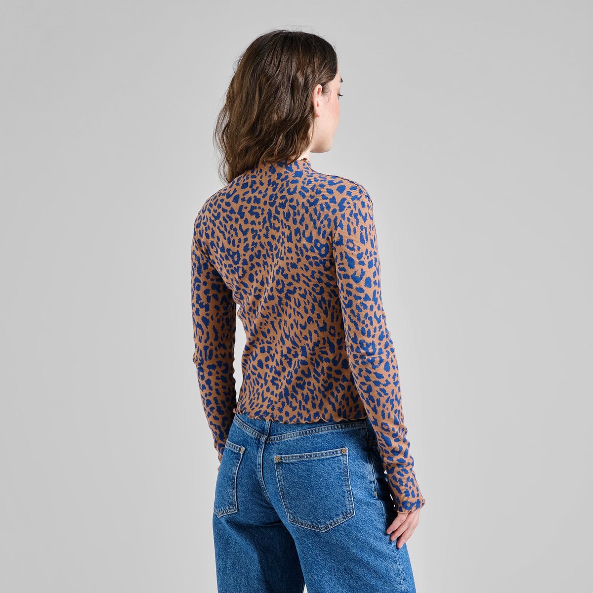 Rib Top Ryd Leopard Light Brown
