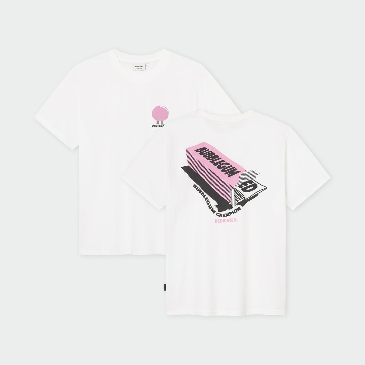 T-shirt Stockholm Bubblegum Champ White