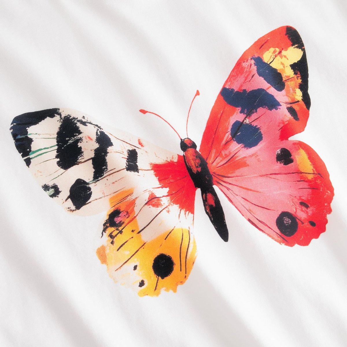 T-shirt Visby Painted Butterfly White