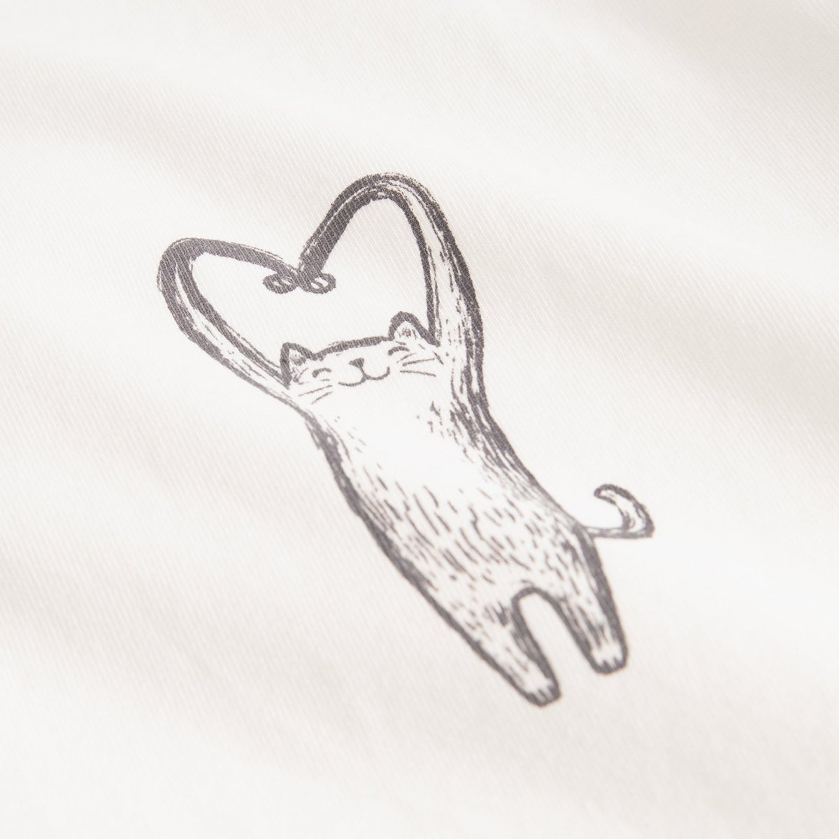 T-shirt Vadstena Heart Cat Off-White