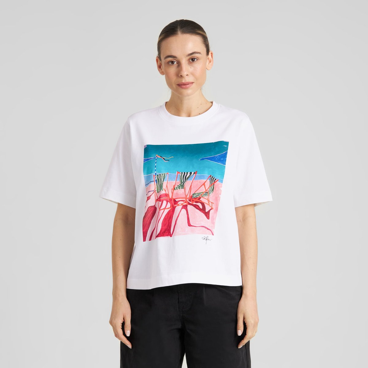 T-shirt Vadstena Deck Chairs White