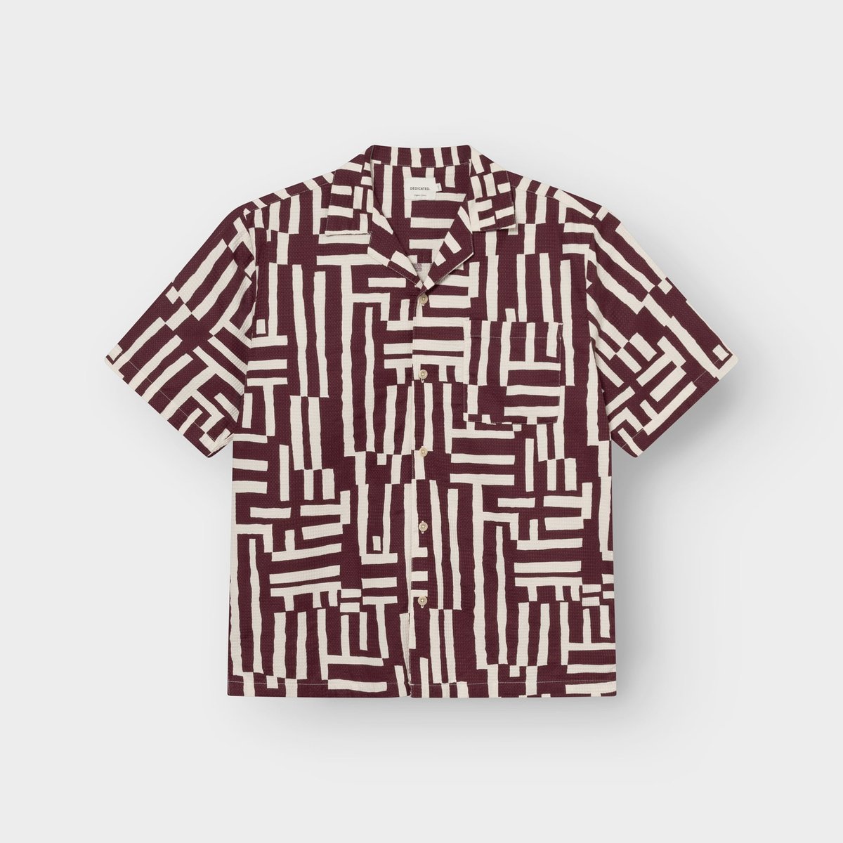 Shirt Marstrand Lines & Sticks Fig Red