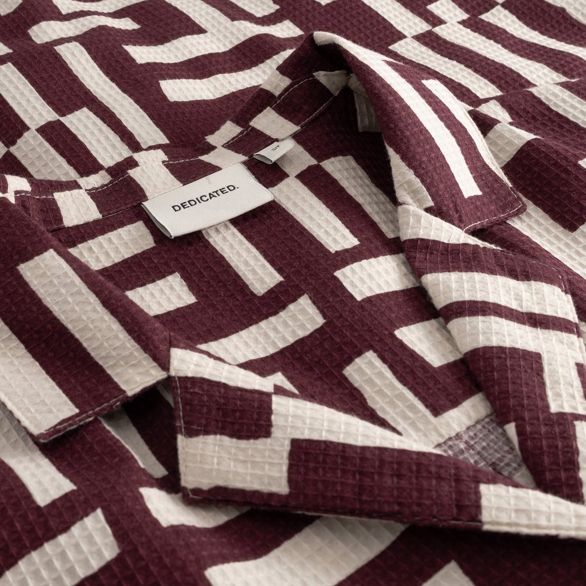 Shirt Dress Orrefors Lines & Sticks Fig Red