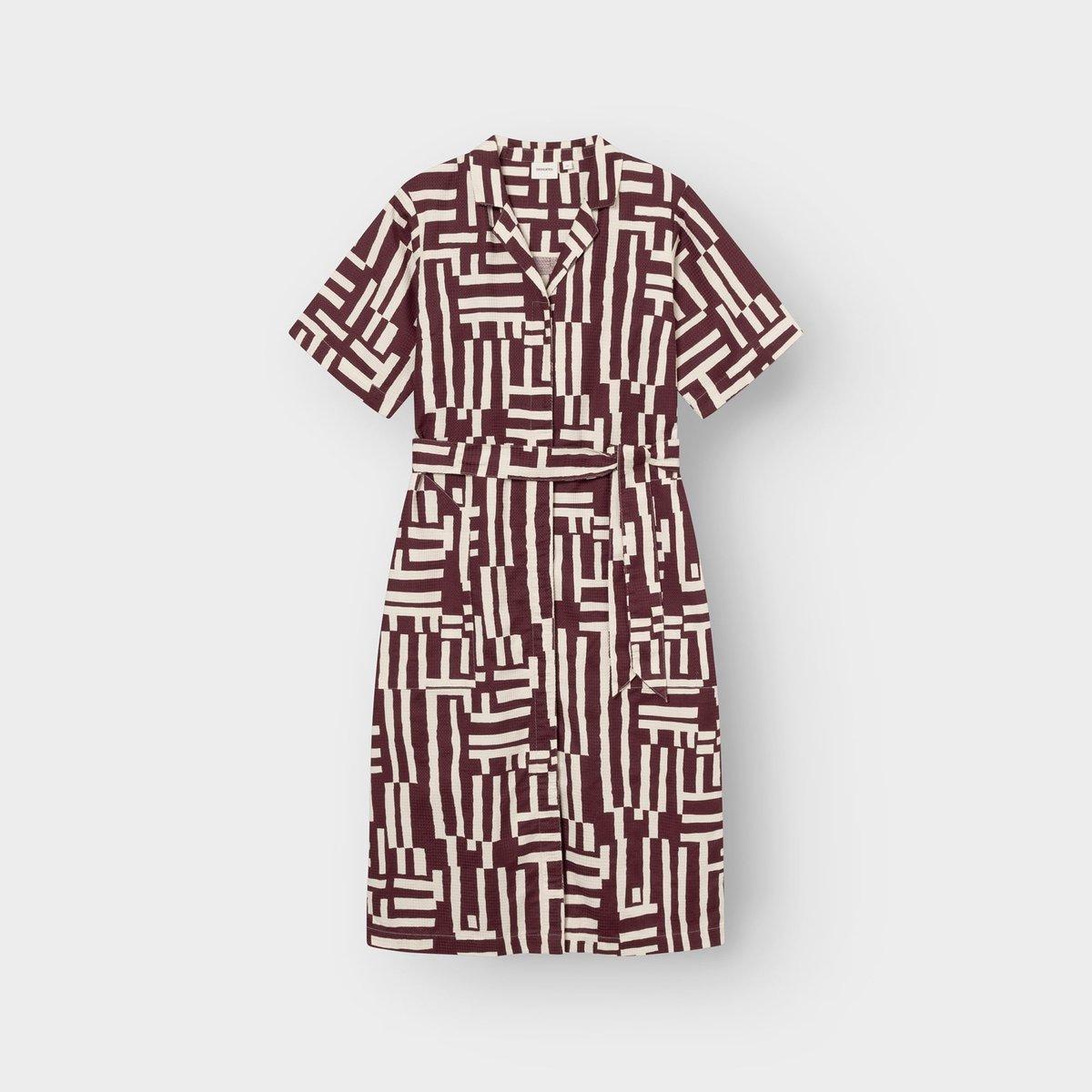 Shirt Dress Orrefors Lines & Sticks Fig Red