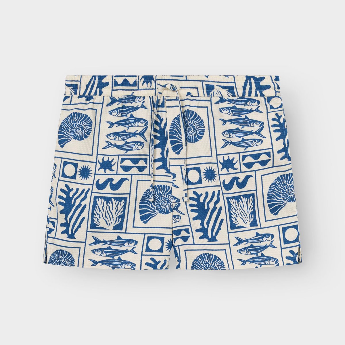 Shorts Essingen Ocean Squares Oat White