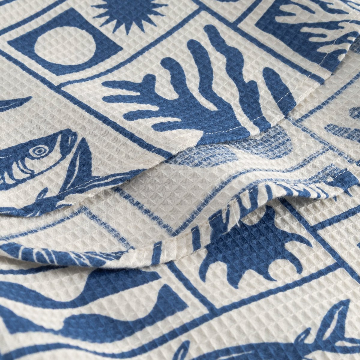 Shirt Torup Ocean Squares Oat White