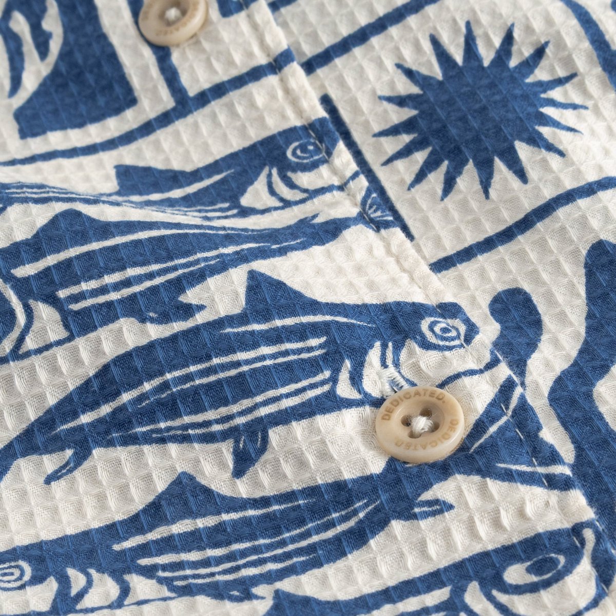 Shirt Torup Ocean Squares Oat White