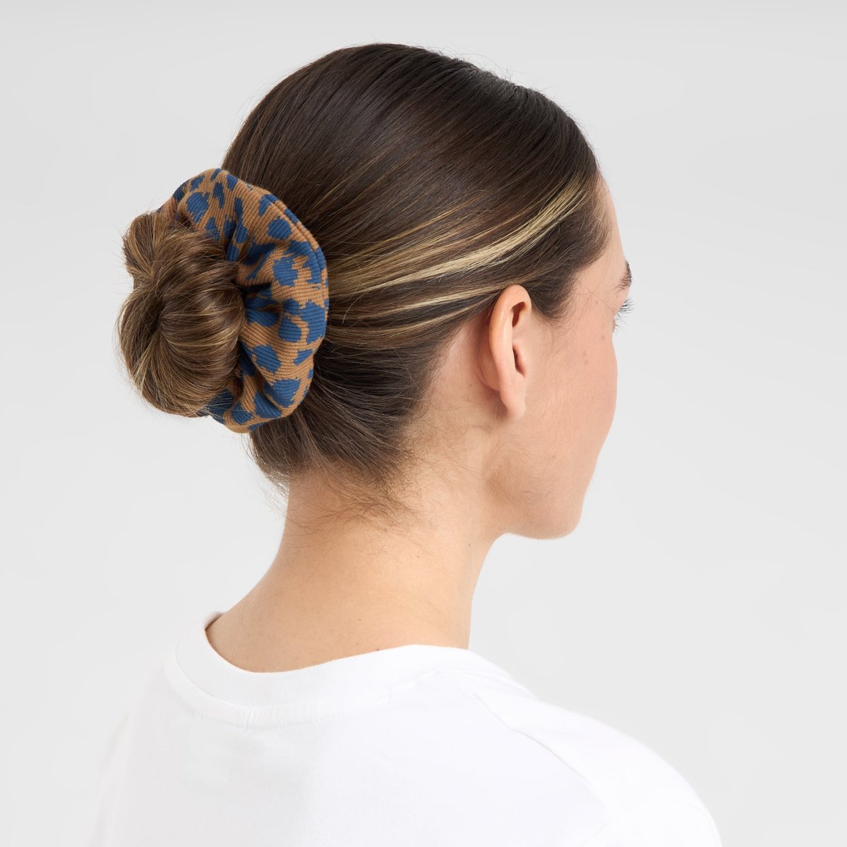 Scrunchie Rib Leopard Light Brown