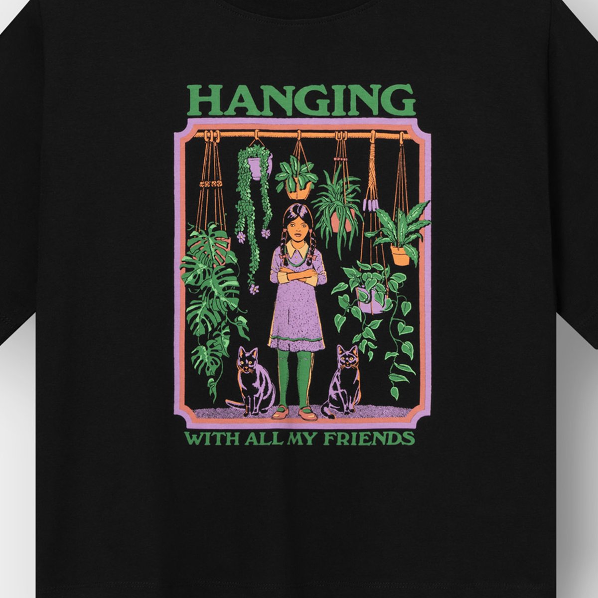 T-shirt Vadstena Hanging With All My Friends Black