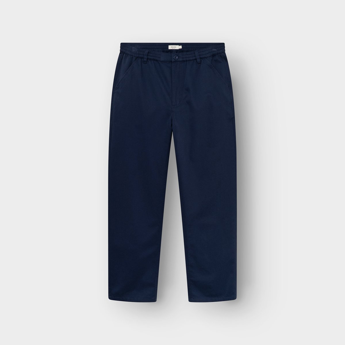 A flat-lay shot of the Chino Pants Hudiksvall in navy, a versatile wardrobe staple with a straight leg and relaxed feel.