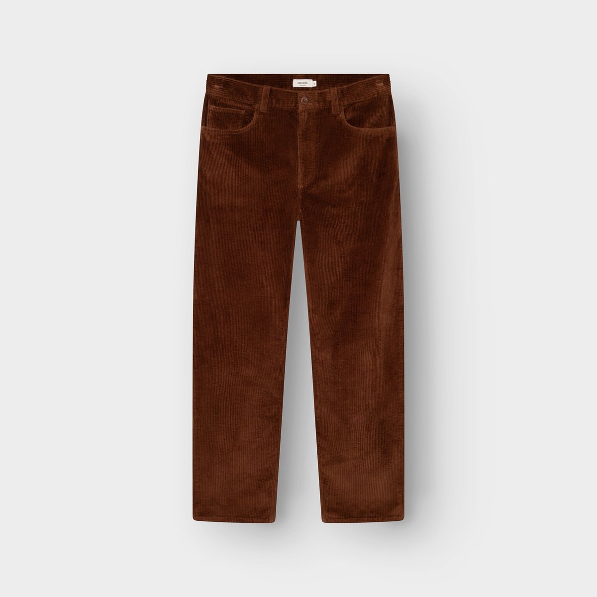 A flat lay of the Pants Hamburg Corduroy in a rich Cappuccino Brown.