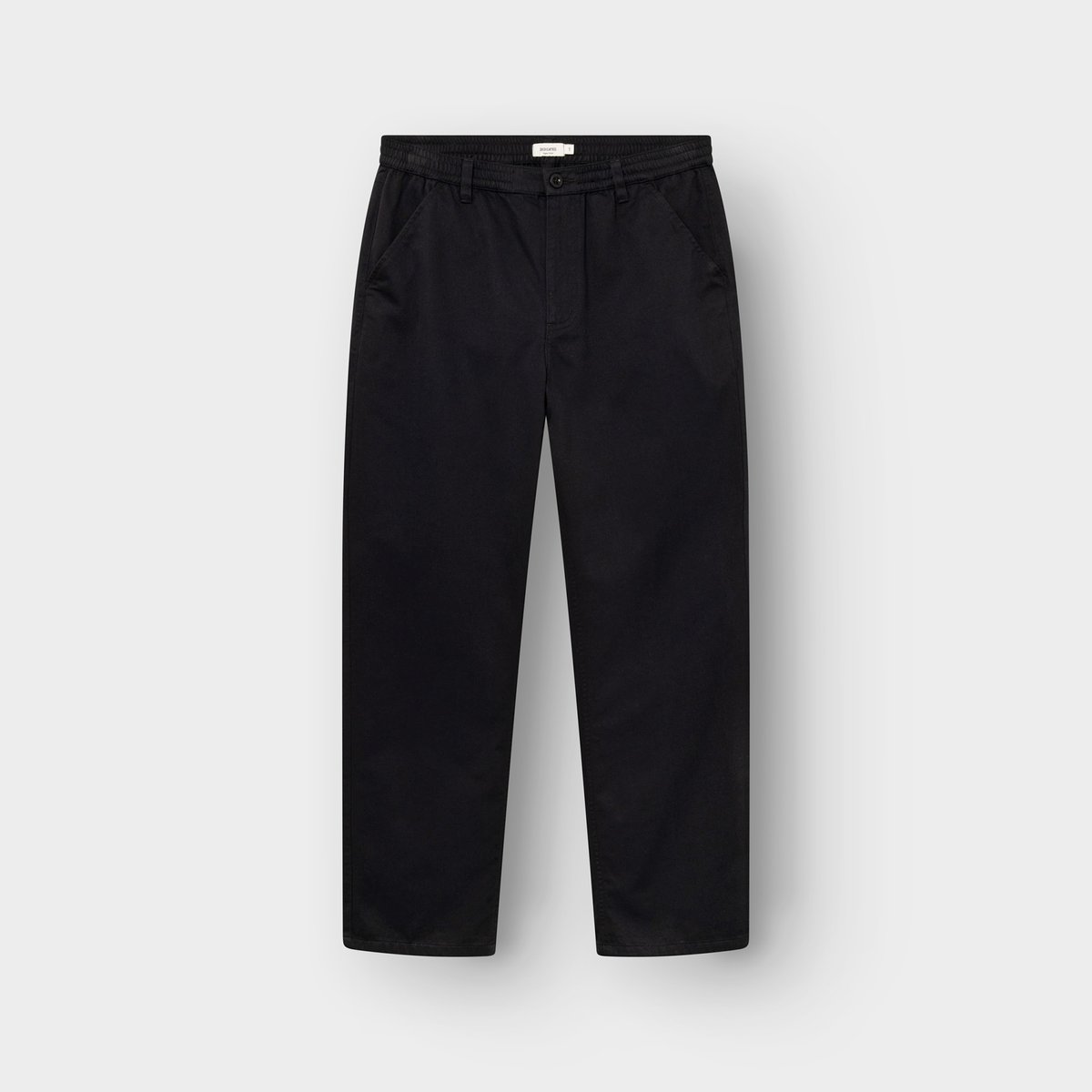 A pair of black Chino Pants Hudiksvall with a regular fit, shown in a clean flat lay.