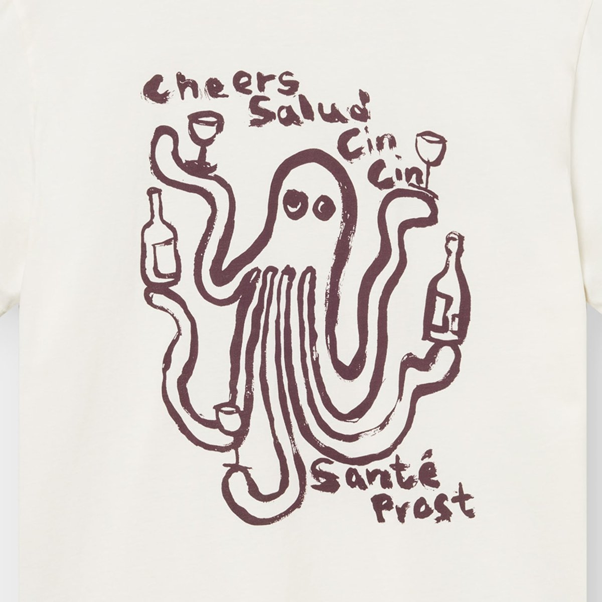 T-shirt Stockholm Cheers Salud Off-White