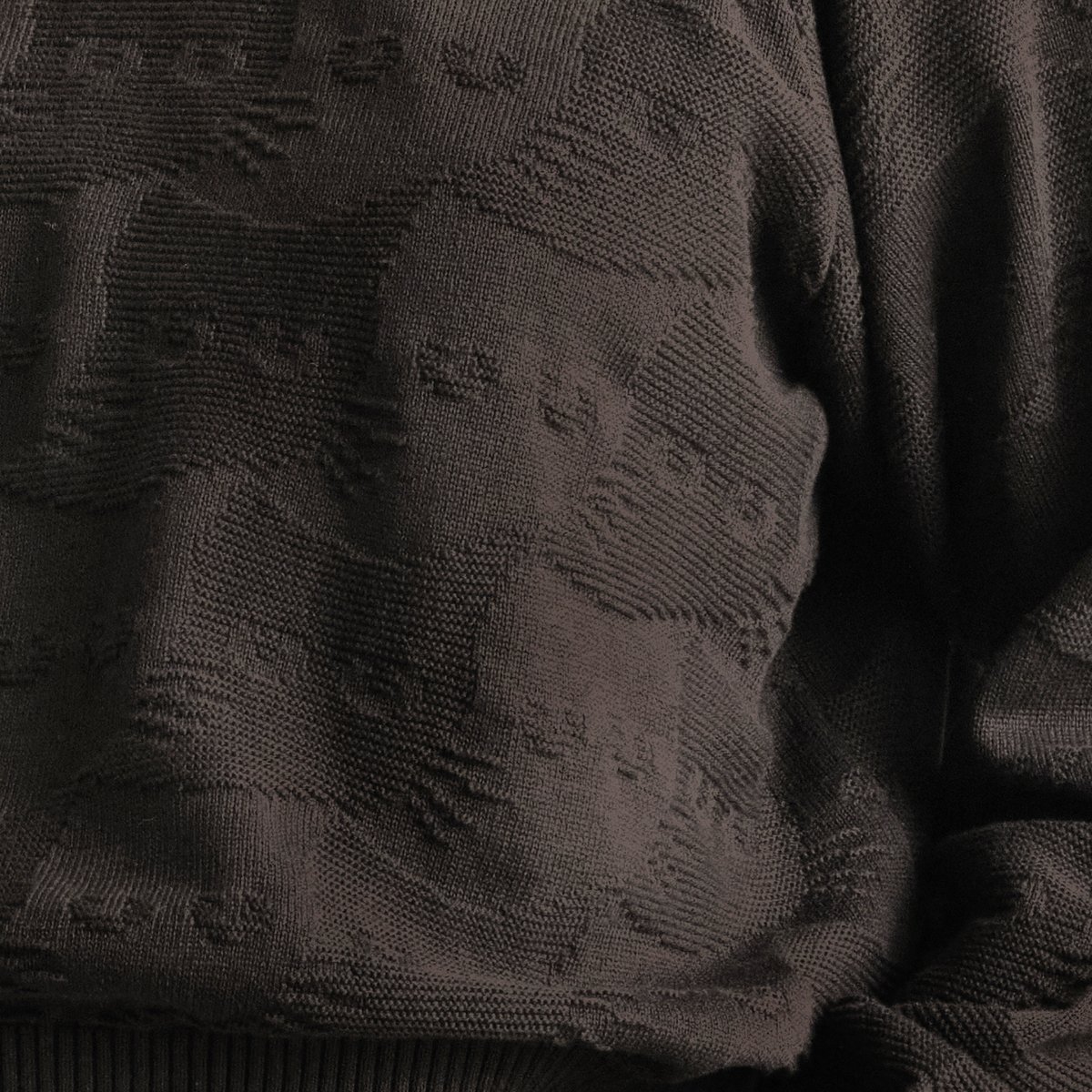 Sweater Husie Pepita Cats Knit Black