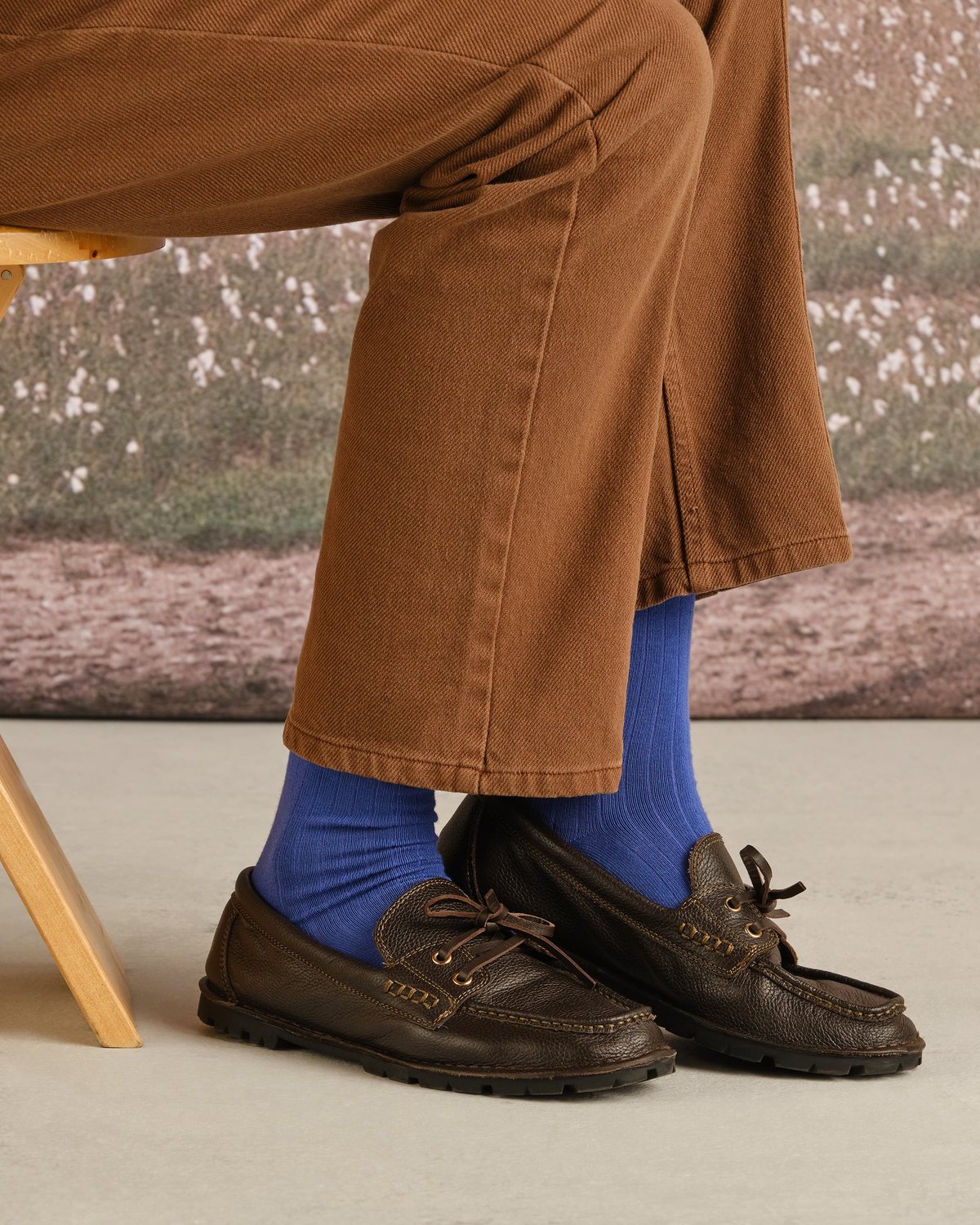 Rib Socks Knivsta Solid Dazzling Blue