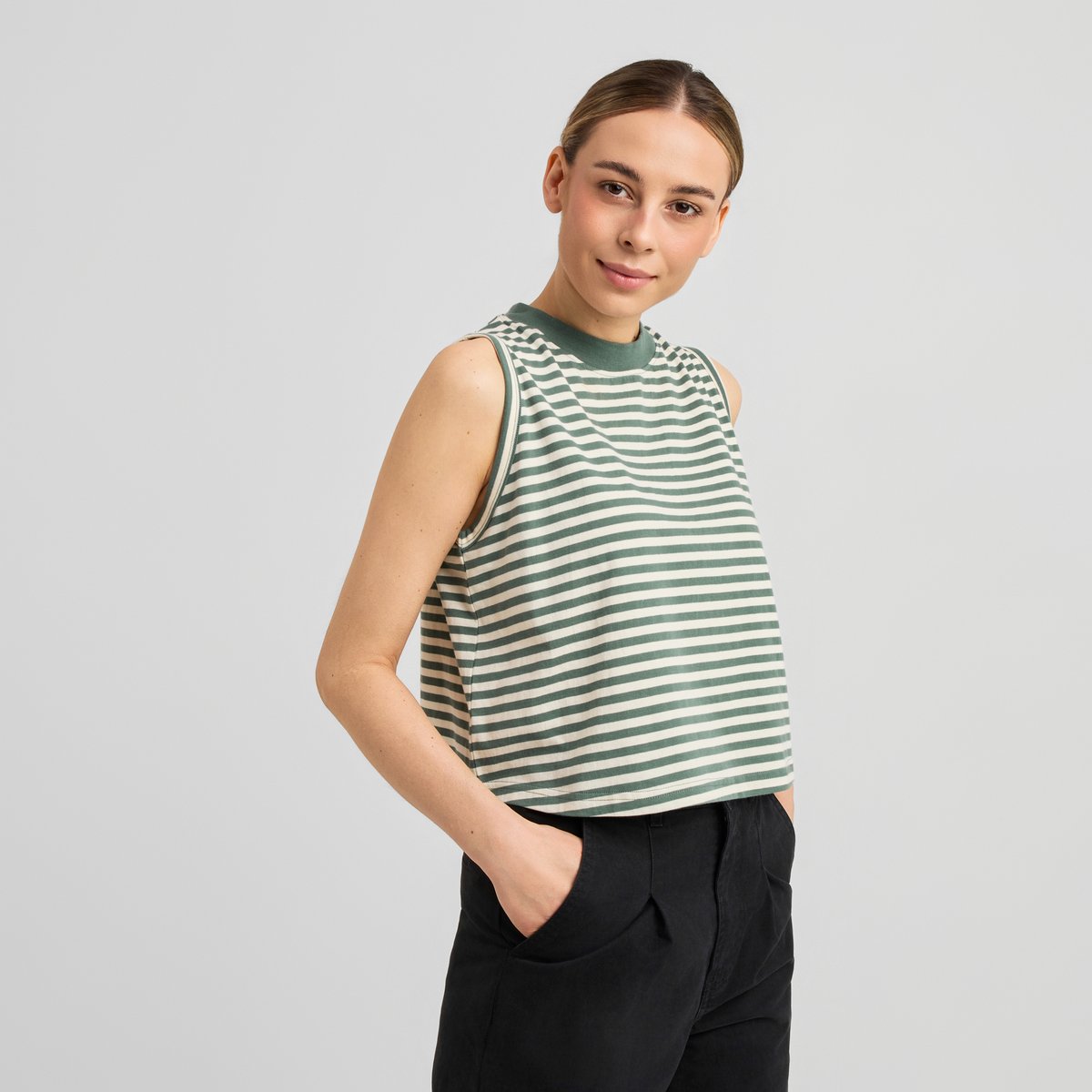 Top Namsos Stripes Green/Off-White
