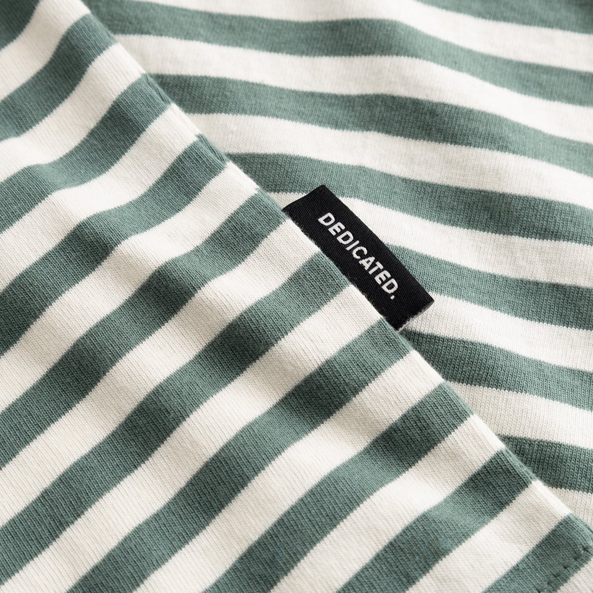 T-shirt Stockholm Stripes Green/Off-White
