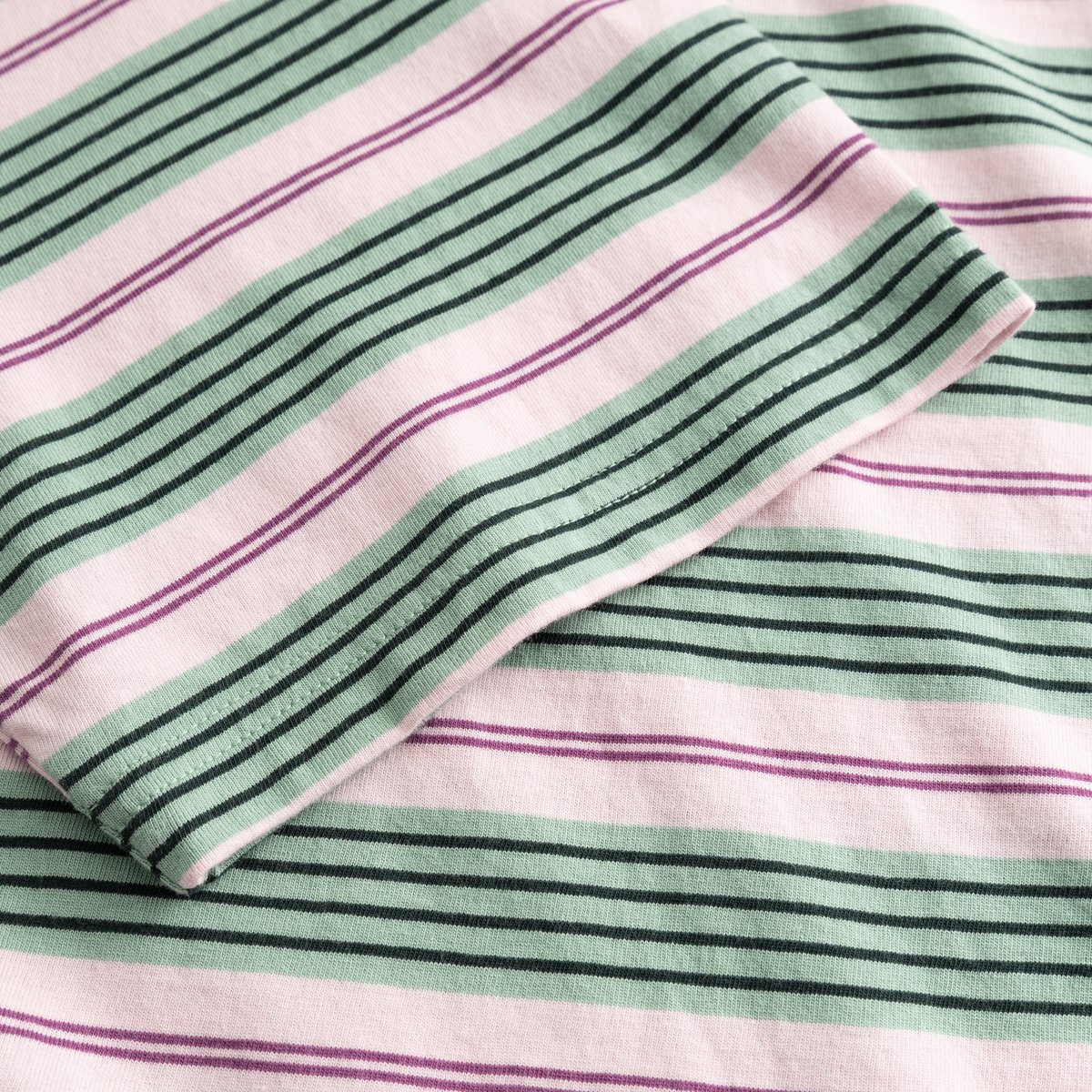 T-shirt Stockholm Stripes Retro Stripe Granite Green
